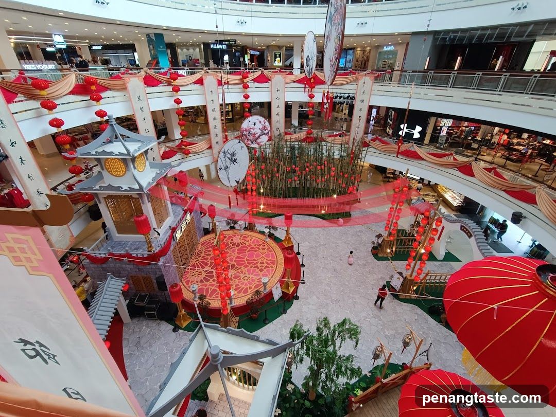 Shopping Mall Interior Decorated for Festival