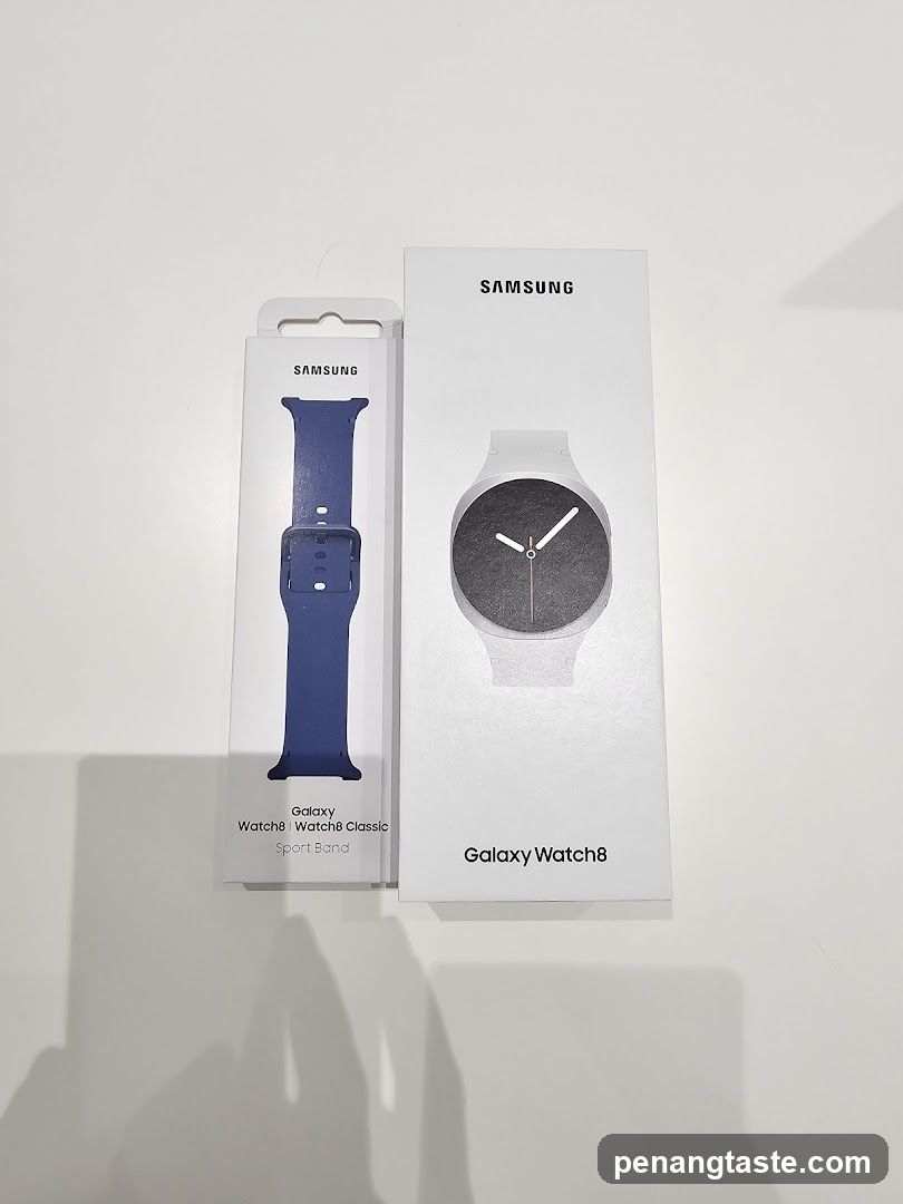 Samsung Galaxy Watch8 and Sport Band Packaging