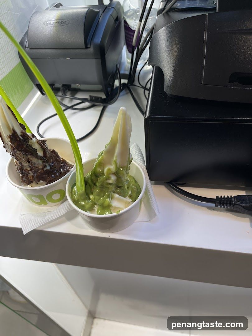 Soft Serve Ice Creams on Counter