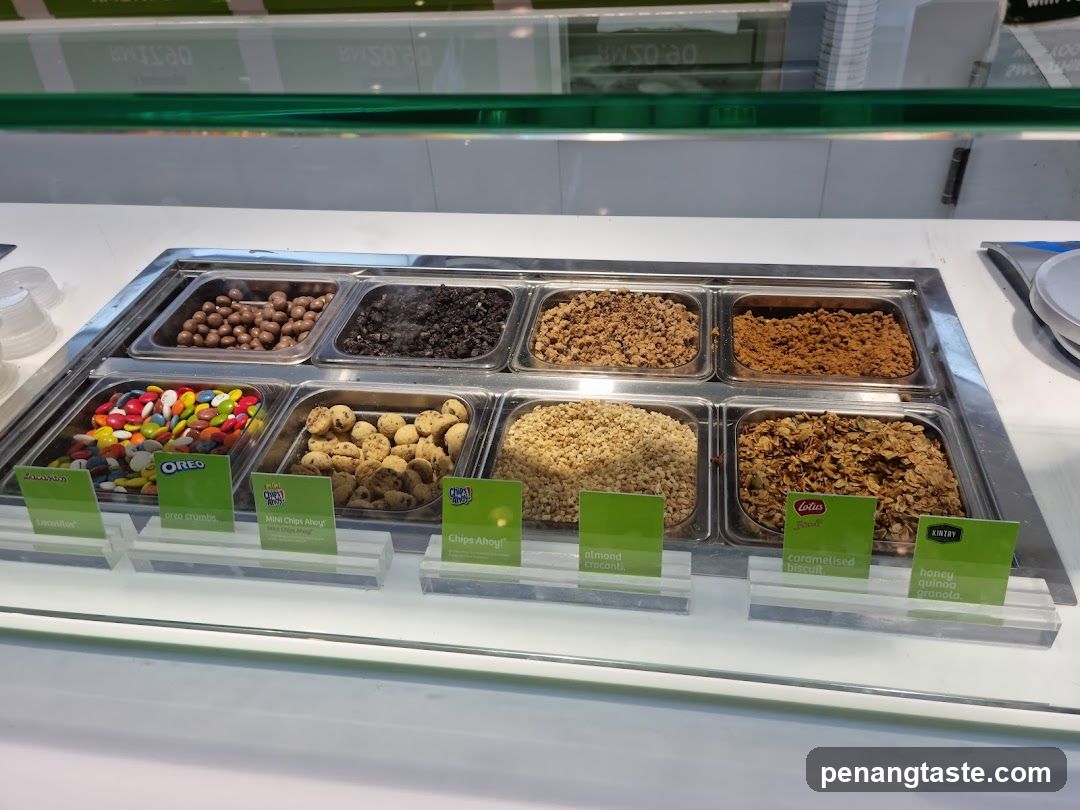 Ice Cream Topping Display