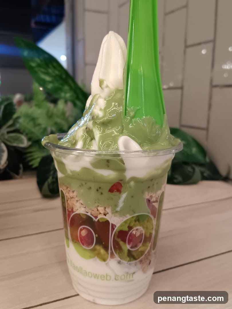 Matcha Soft Serve Dessert