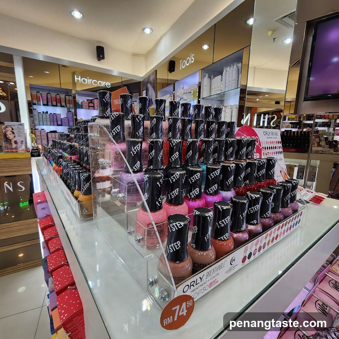 Interior of beauty retail store