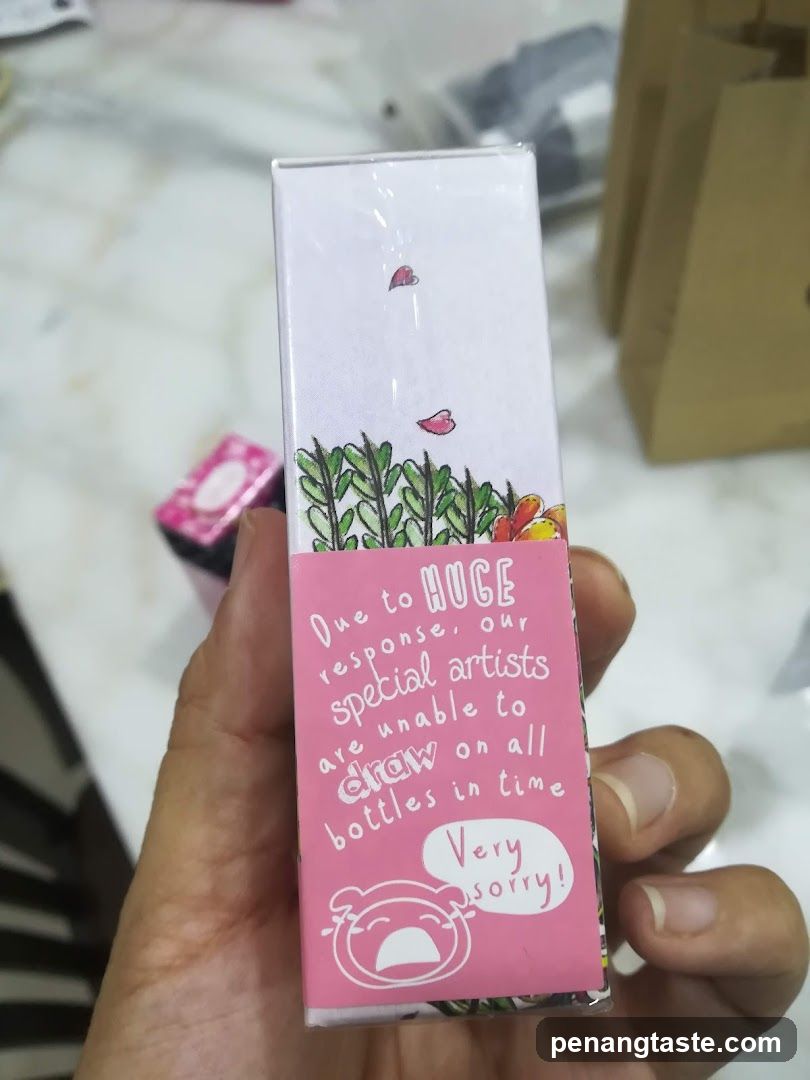 Hand holding product packaging