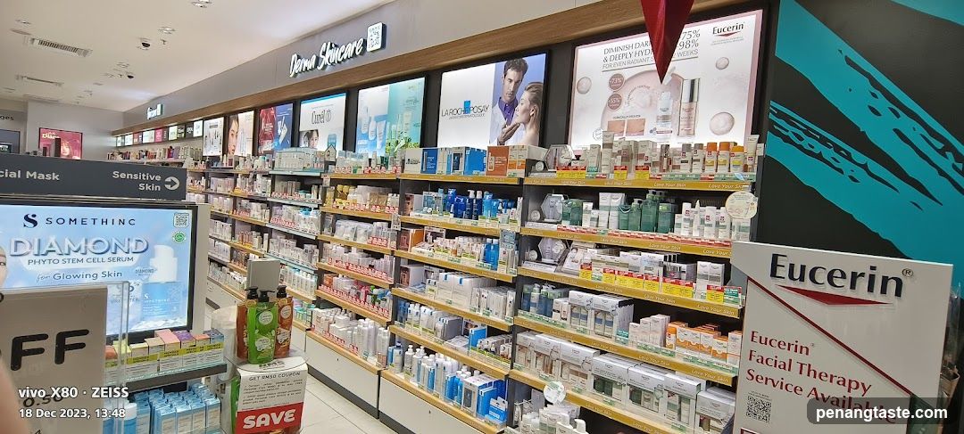 Interior of a pharmacy or skincare store