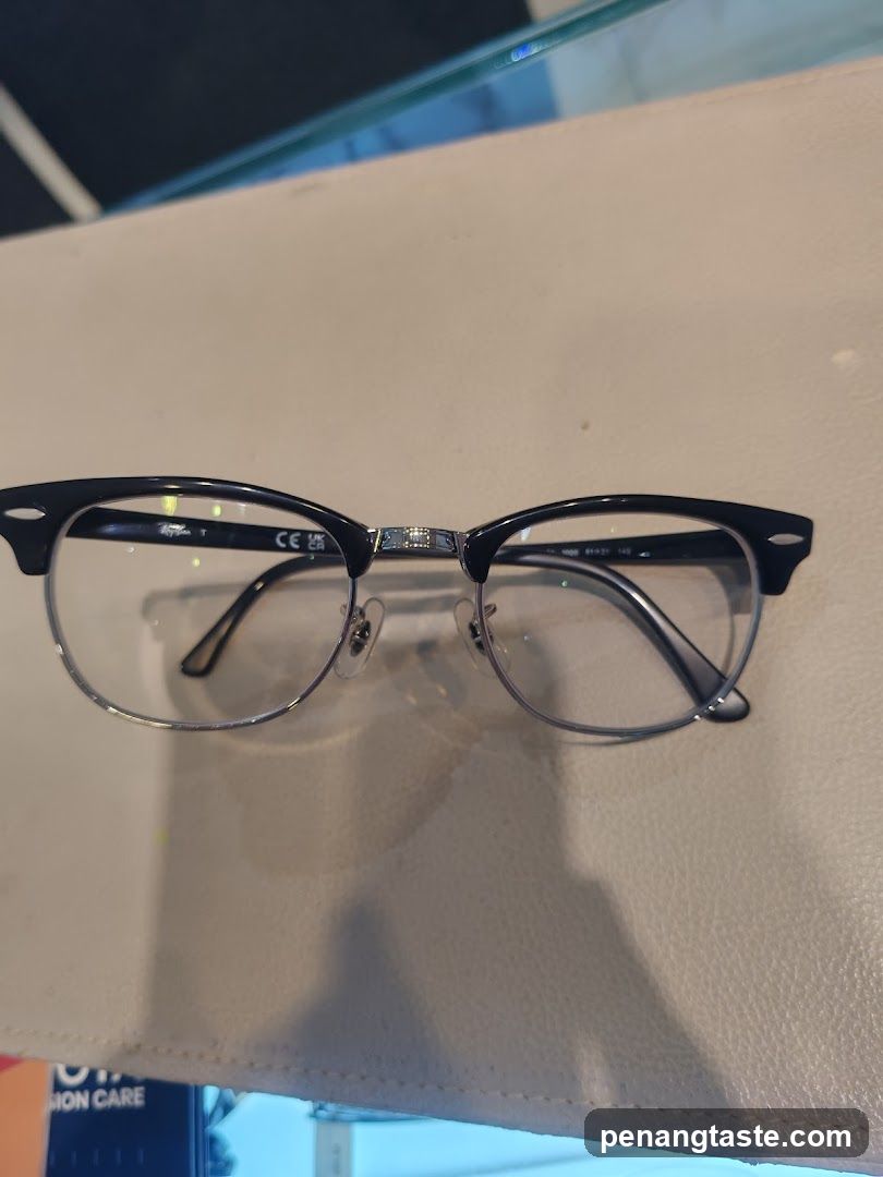 Eyeglasses on display