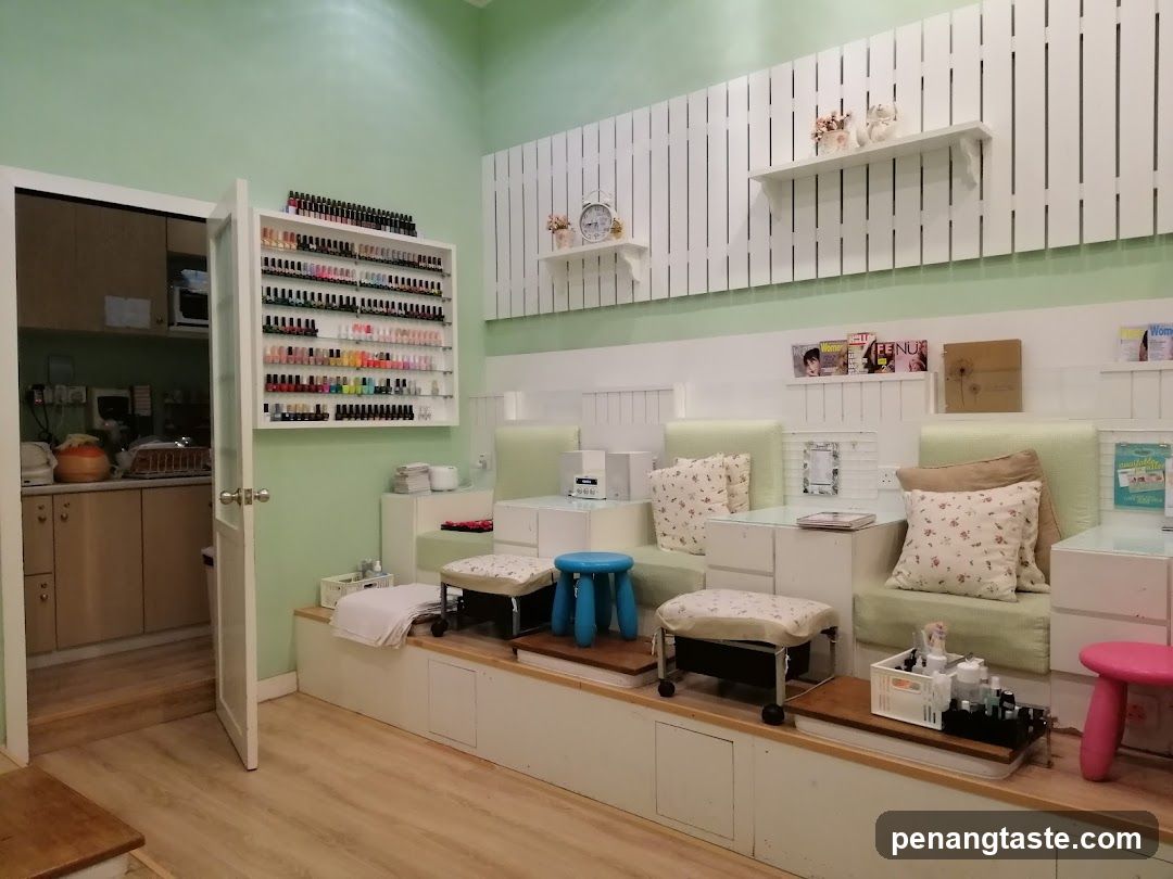 Interior of a nail salon
