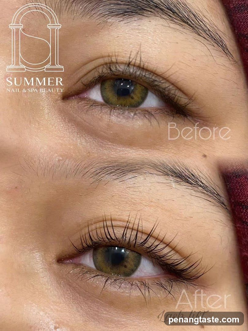 Lash Lift Before and After