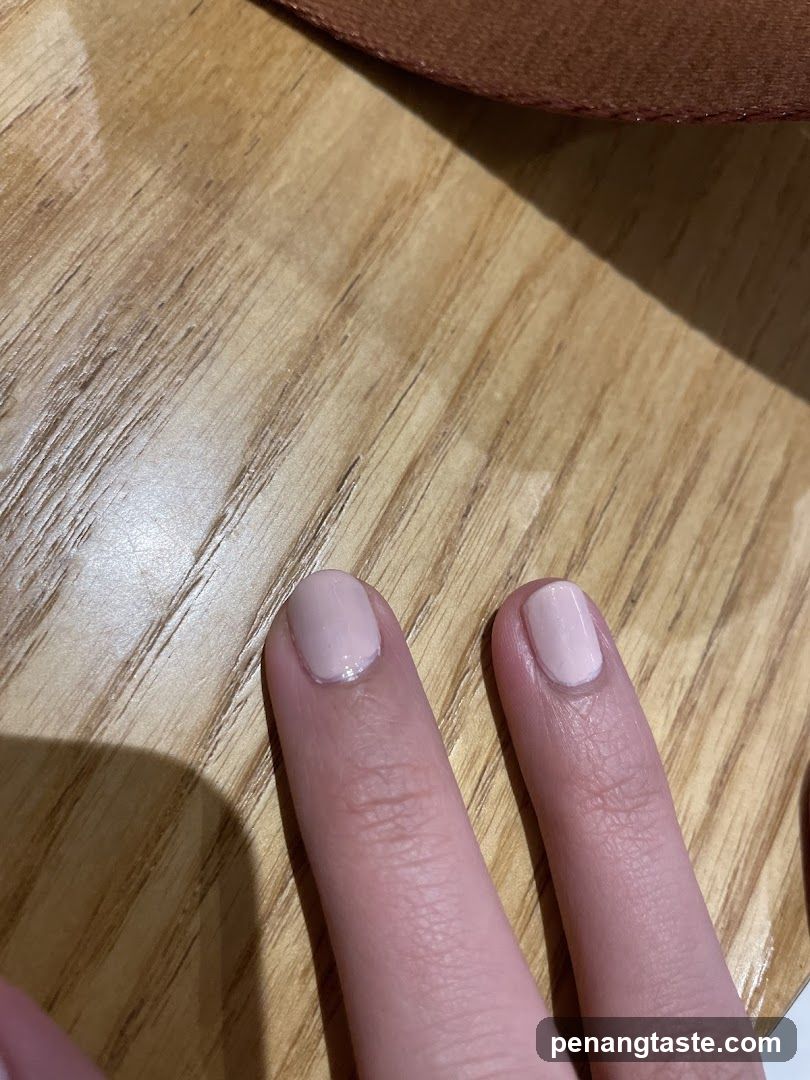 Nail polish on wooden surface