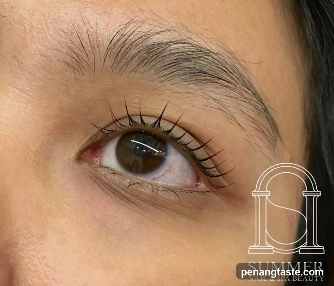 Eye close-up with logo