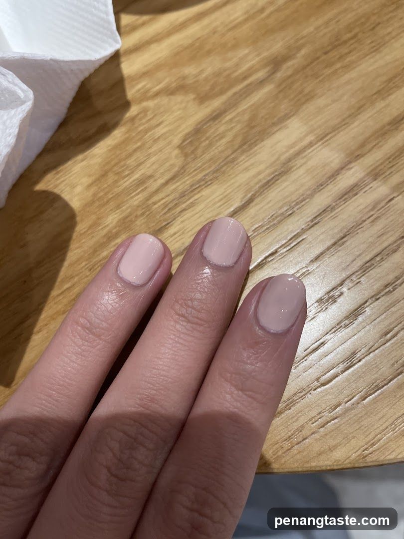 Nail polish on hand