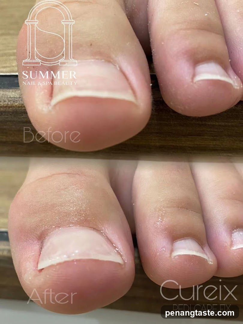 Before and After Pedicure Service