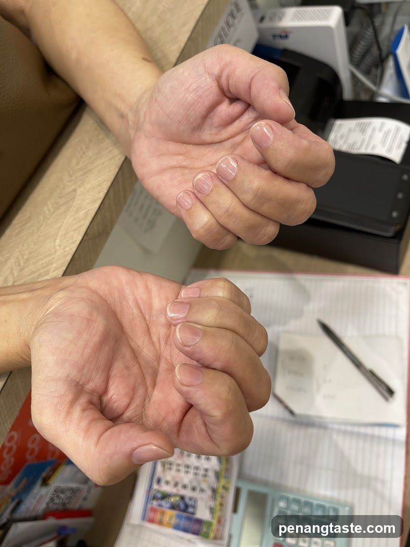 Hands in office setting