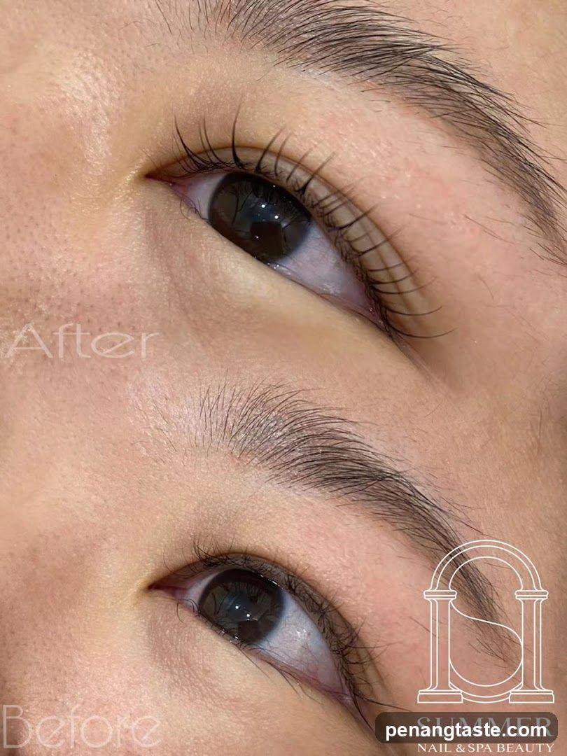 Eyelash and Brows Before and After