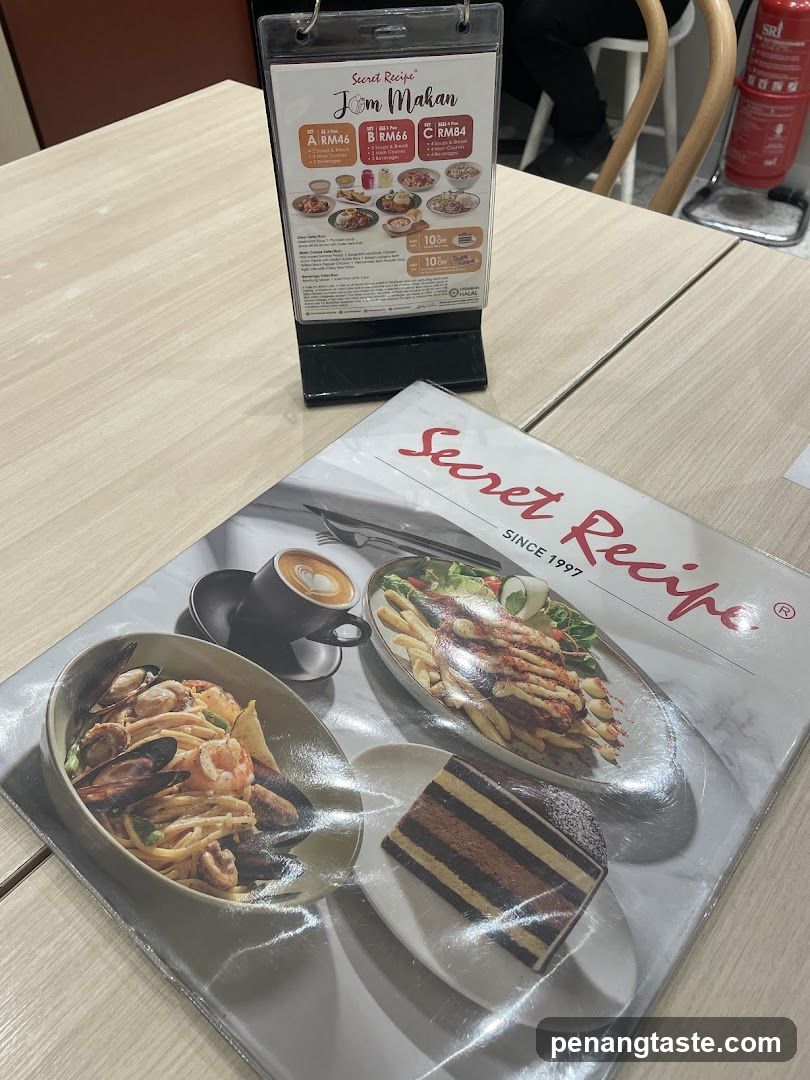Secret Recipe Menu Display