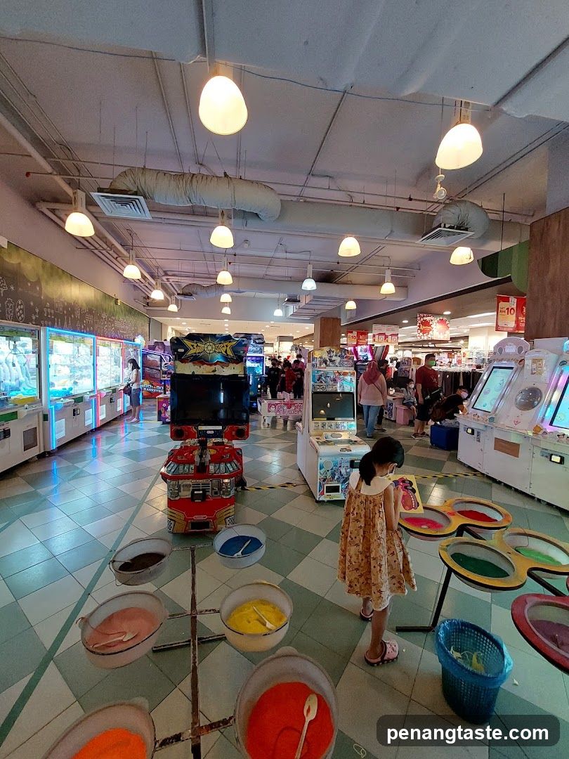 Indoor arcade and gaming area