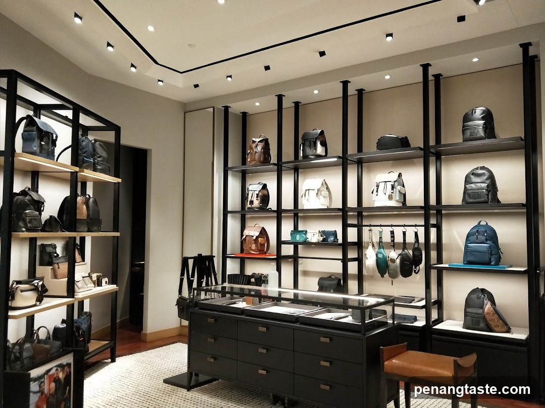 Interior of luxury goods store