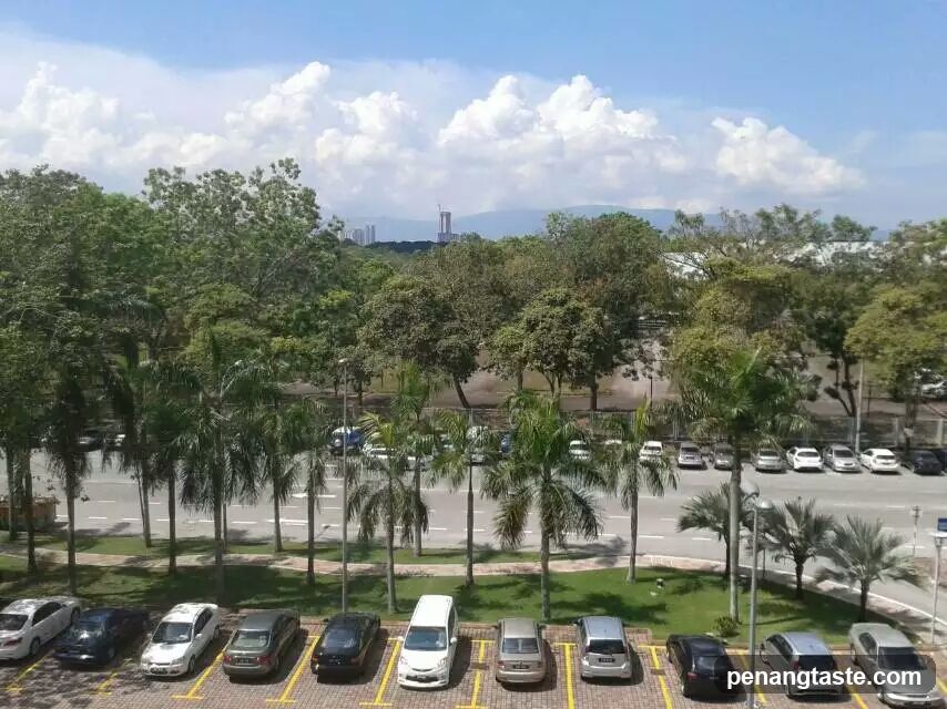 Outdoor parking lot view