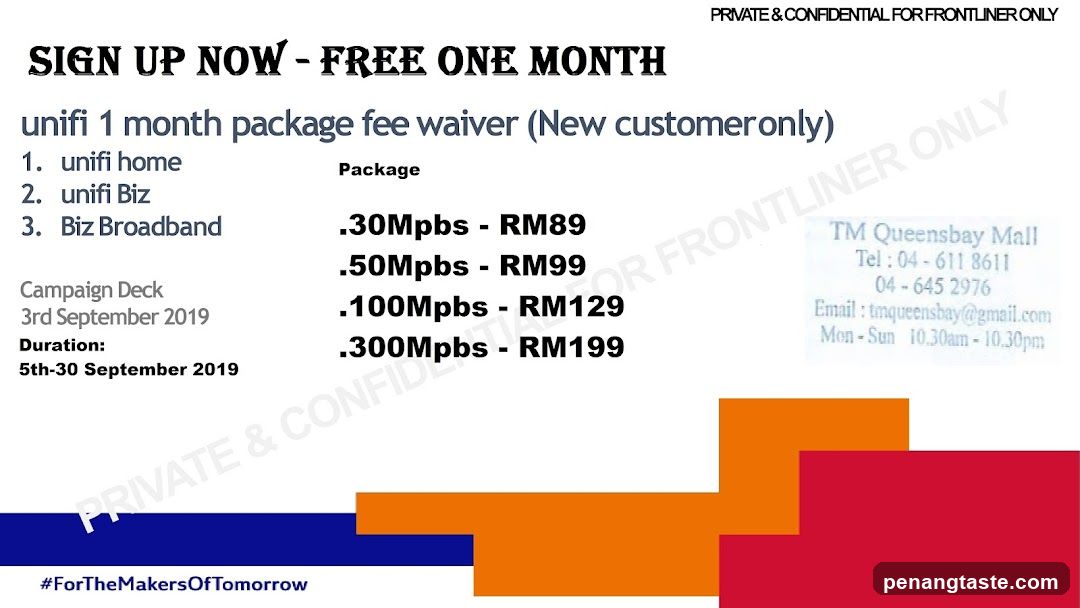 Unifi Internet Package Promotion Flyer