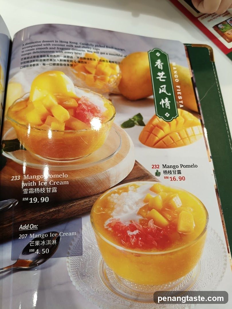 Mango Fiesta Dessert Menu