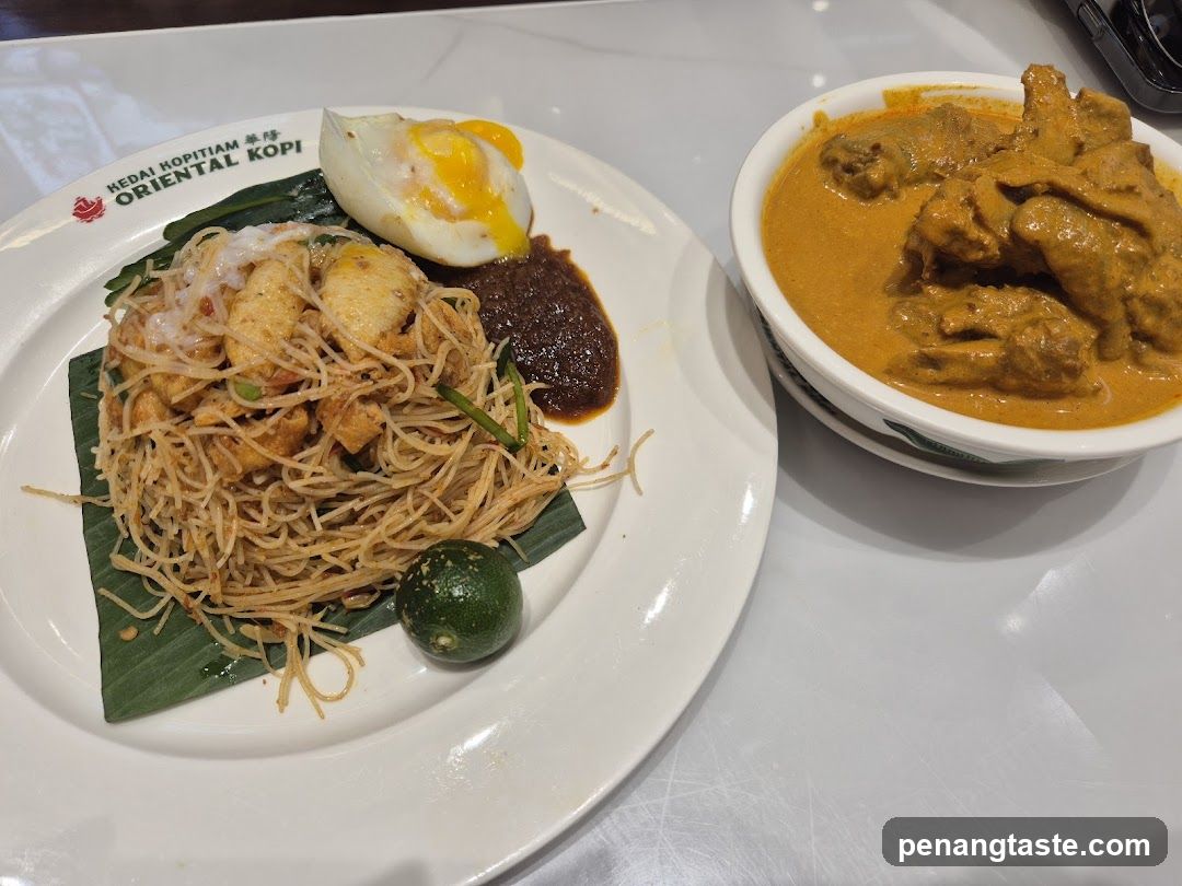 Food served at Kedai Hopitiam Oriental Kopi