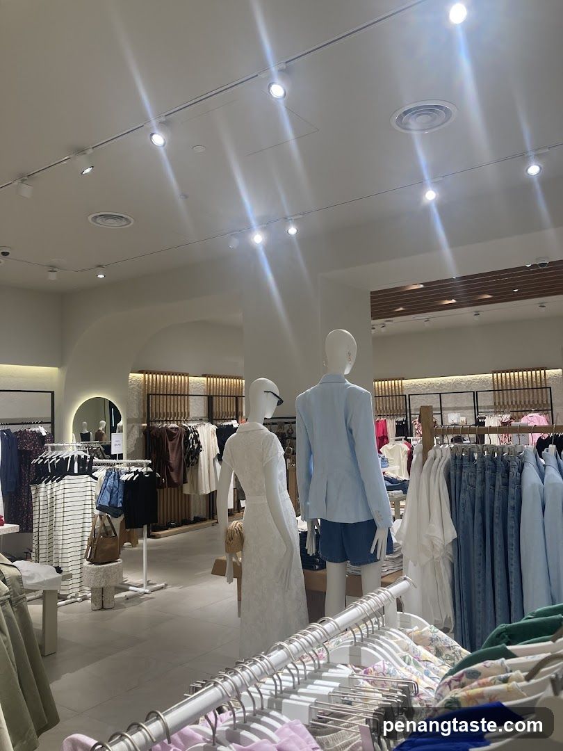 Interior of clothing store