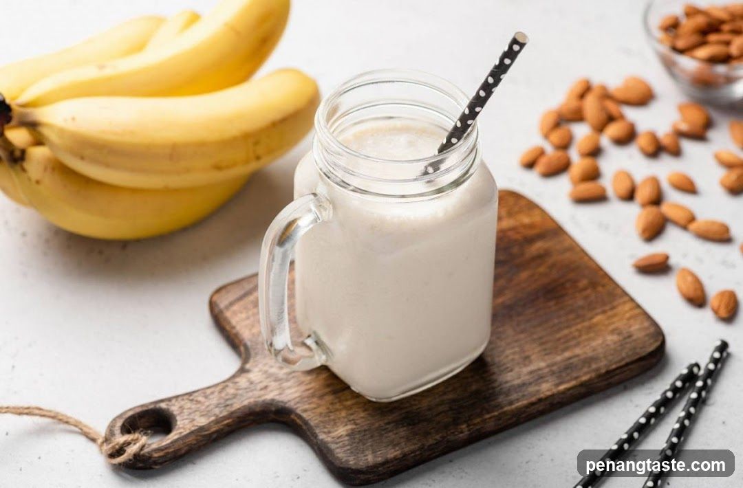 Banana and Almond Smoothie Setup