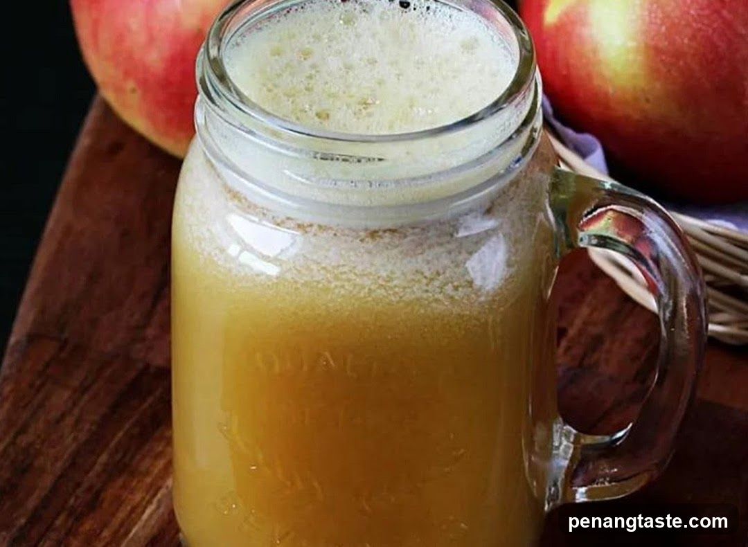 Apple Juice in Mason Jar