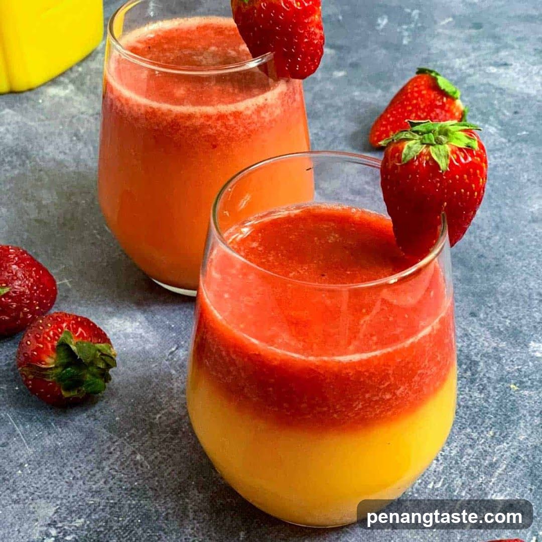 Strawberry Smoothie Presentation