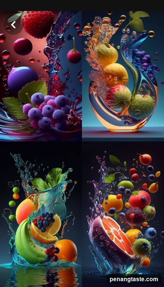 Fruit Splash Art Composition