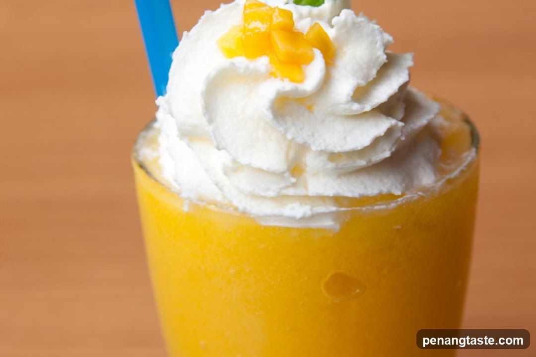 Mango Smoothie with Whipped Cream