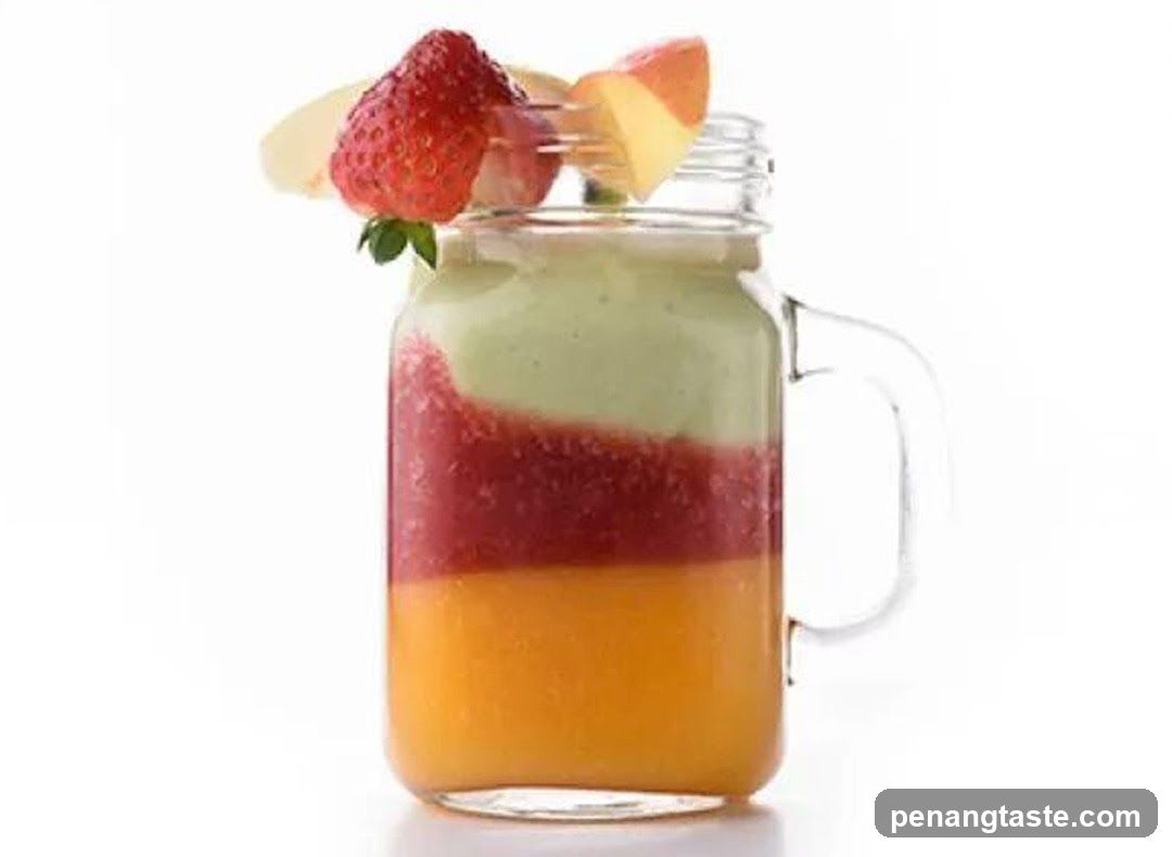 Fruit Smoothie in Mason Jar
