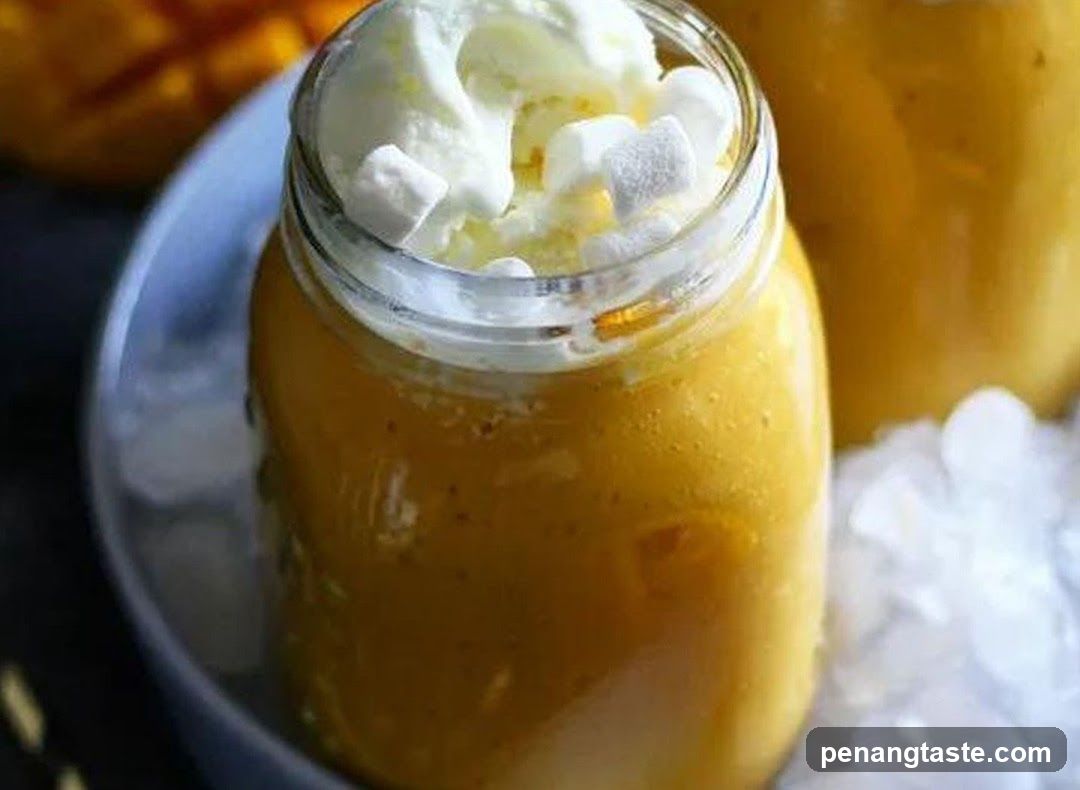 Mango Smoothie with Whipped Cream