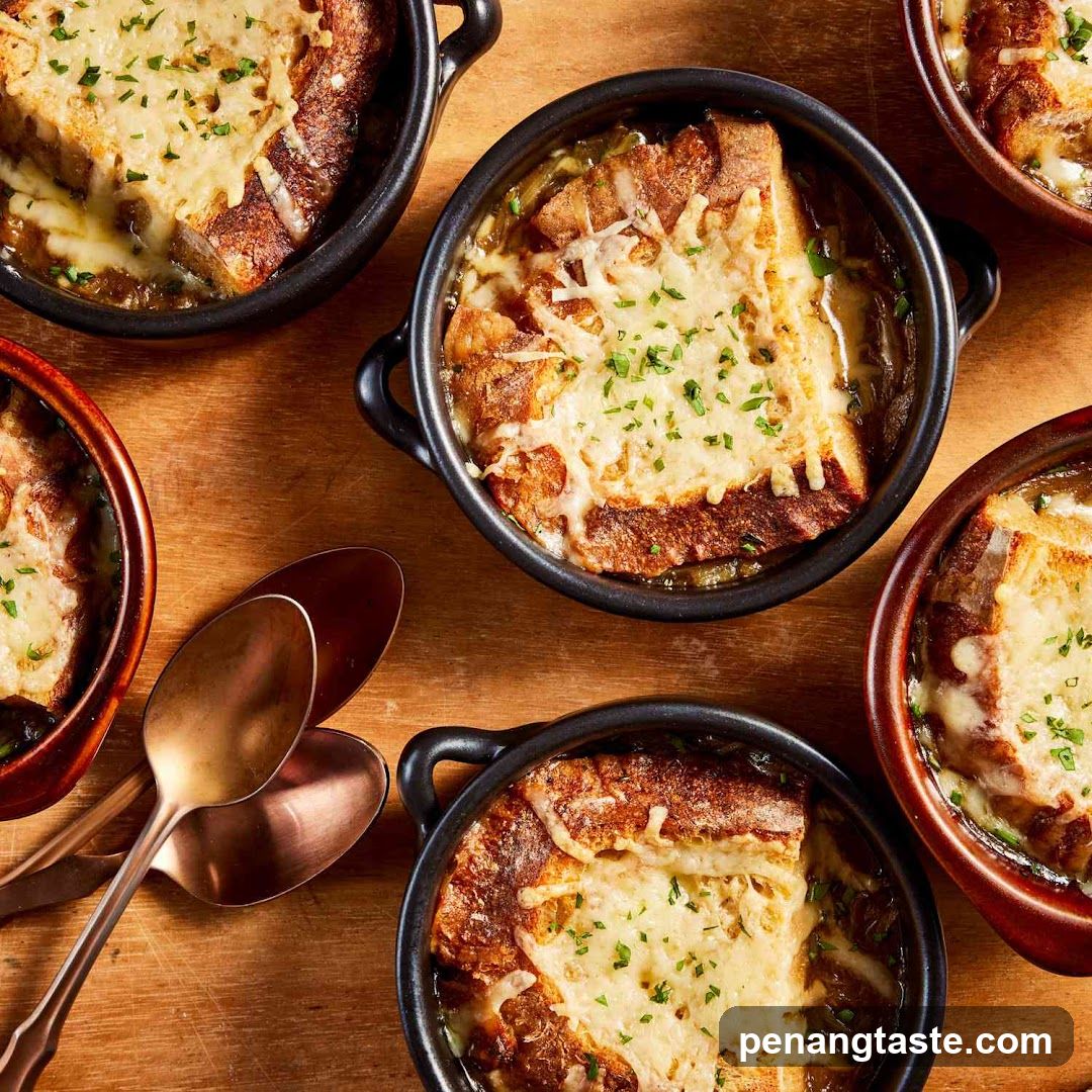 Soups in bowls