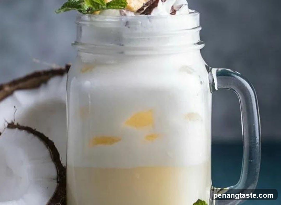 Coconut Drink in Mason Jar