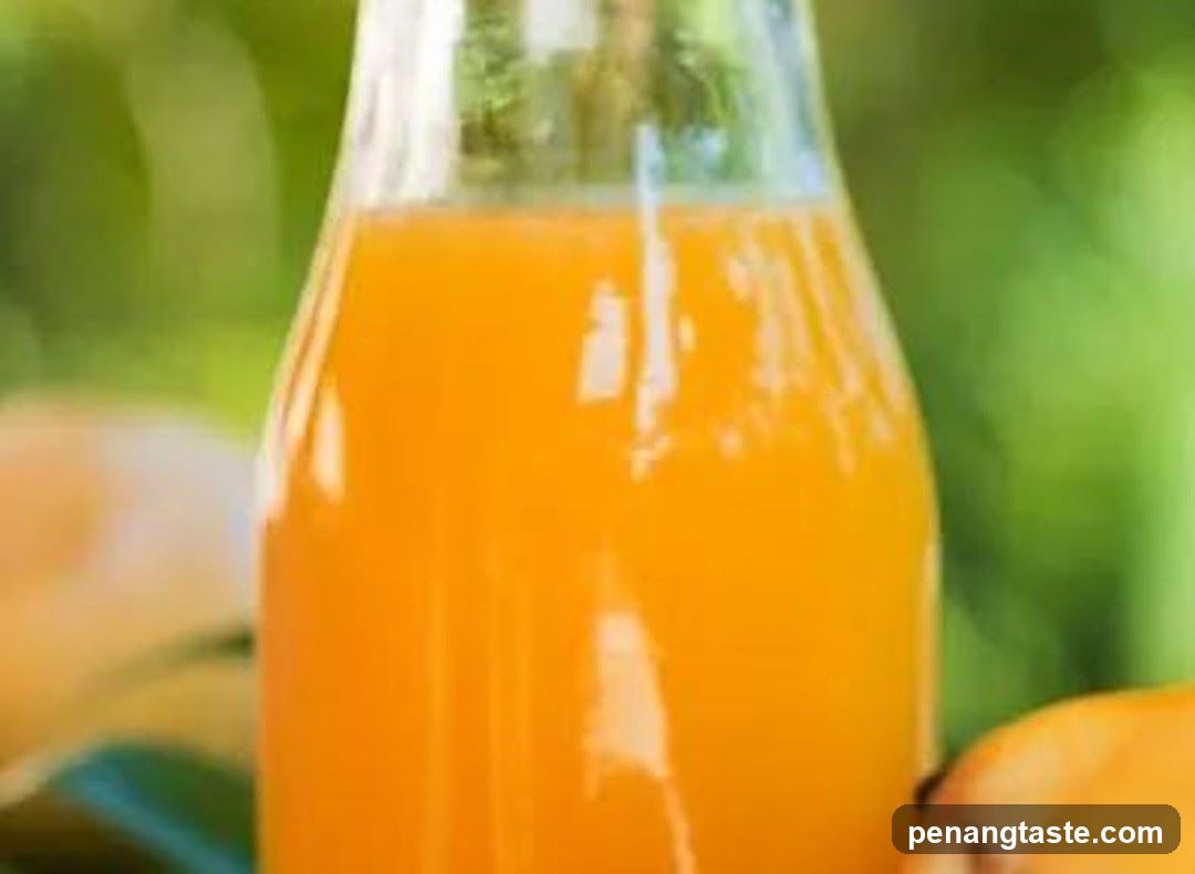 Orange Juice in Glass Bottle