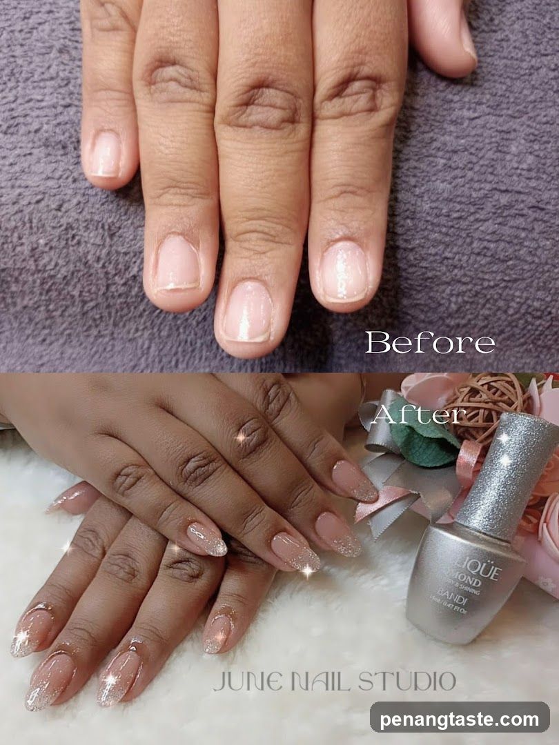 Nail Art Transformation Before and After