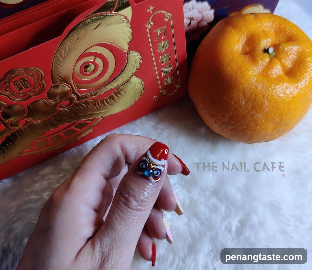 Nail Art Display with Lunar New Year Decor
