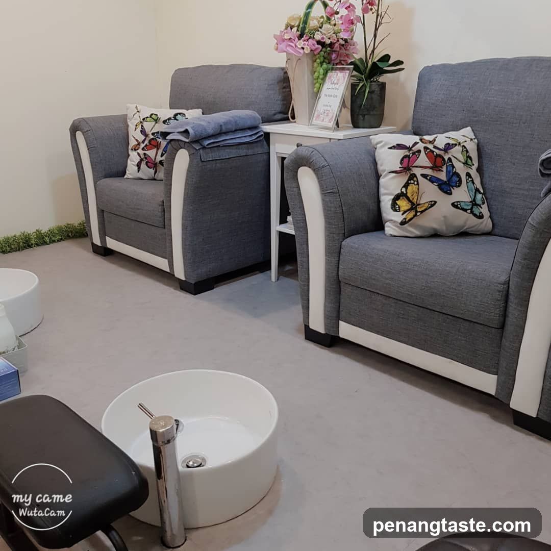 Interior of a foot spa or nail salon