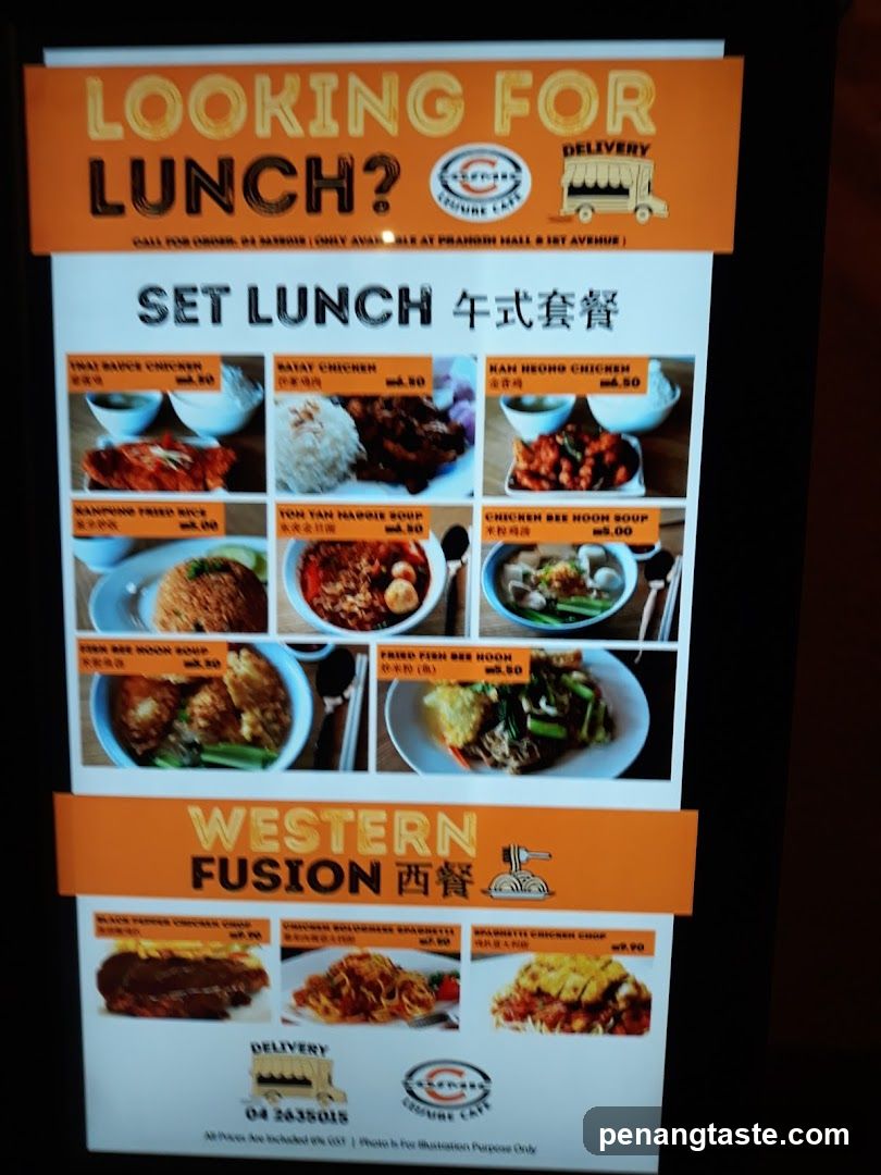 Set Lunch Menu