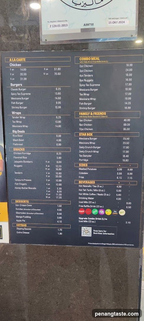 Restaurant Menu Board