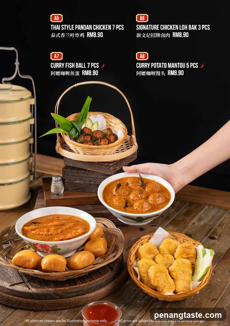 Thai and Curry Dishes Menu