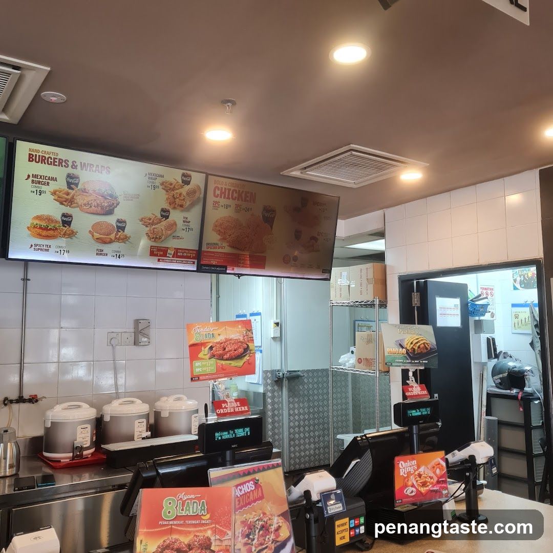 Restaurant interior counter area