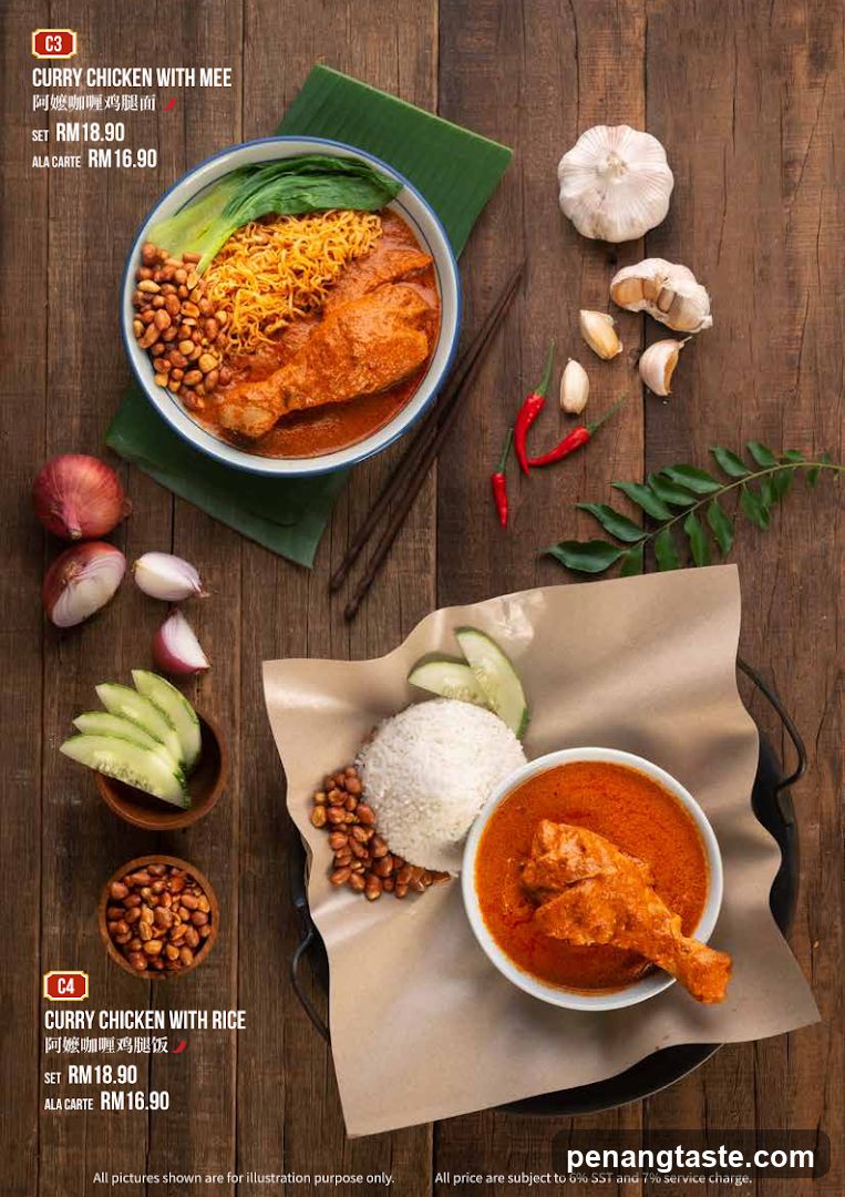 Curry Chicken Dishes Menu