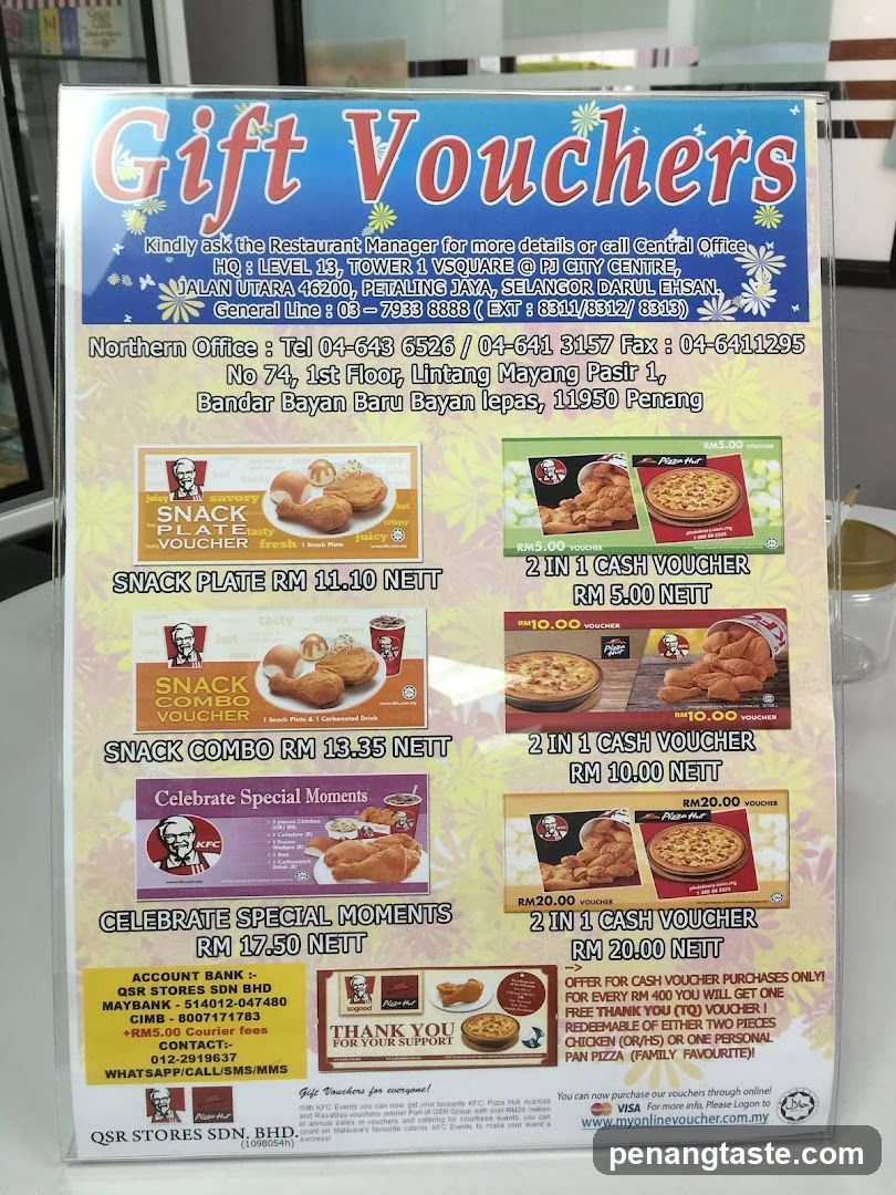 Gift Vouchers Display Board