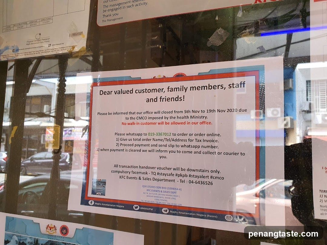 Closed Notice Posted on Shop Window