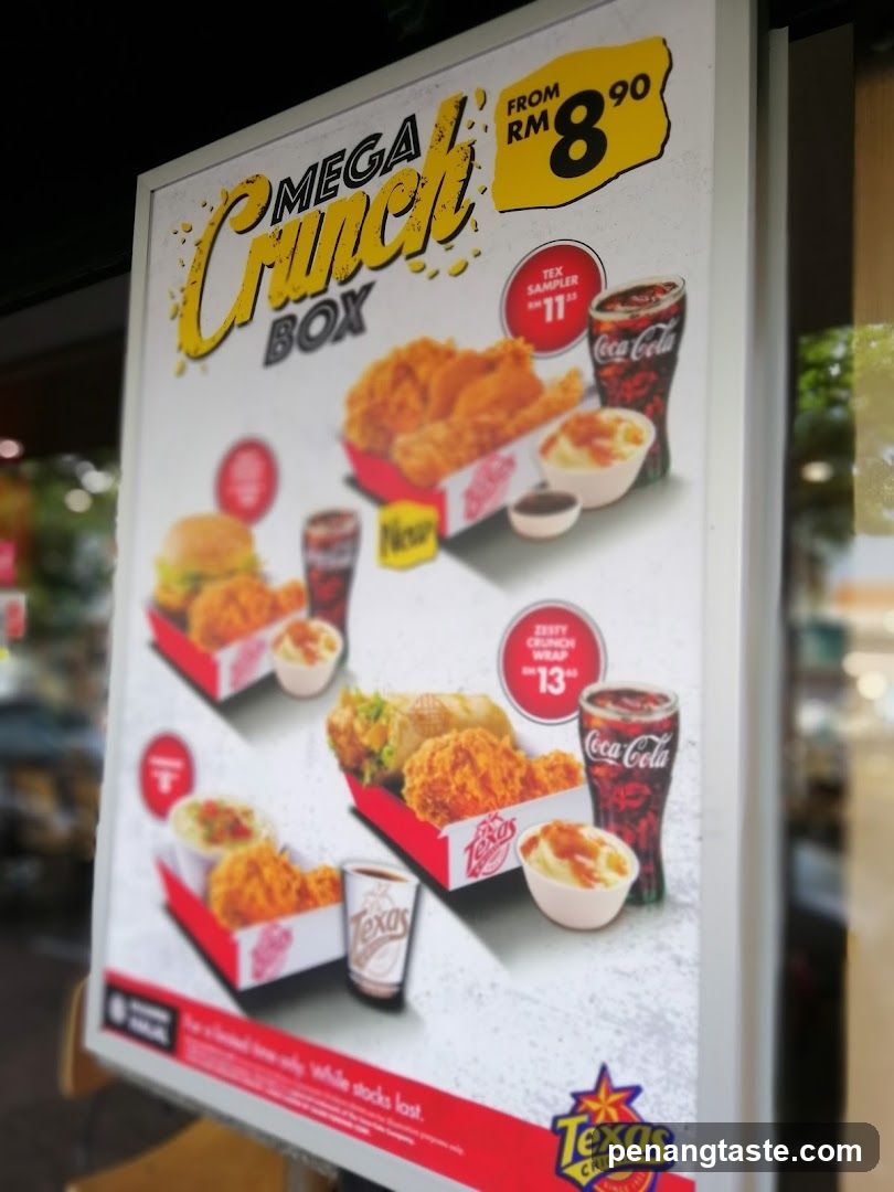 Texas Chicken Mega Crunch Box Advertisement