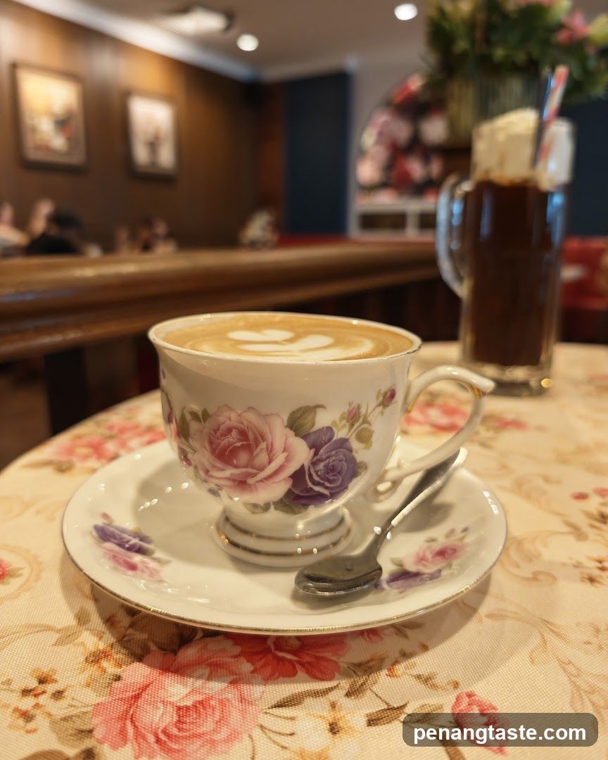 Café Interior with Coffee Cup