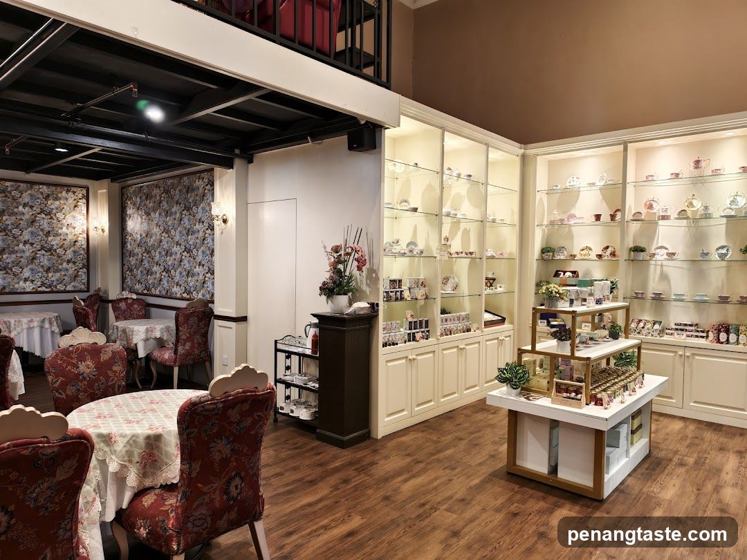 Interior of a tea or gift shop