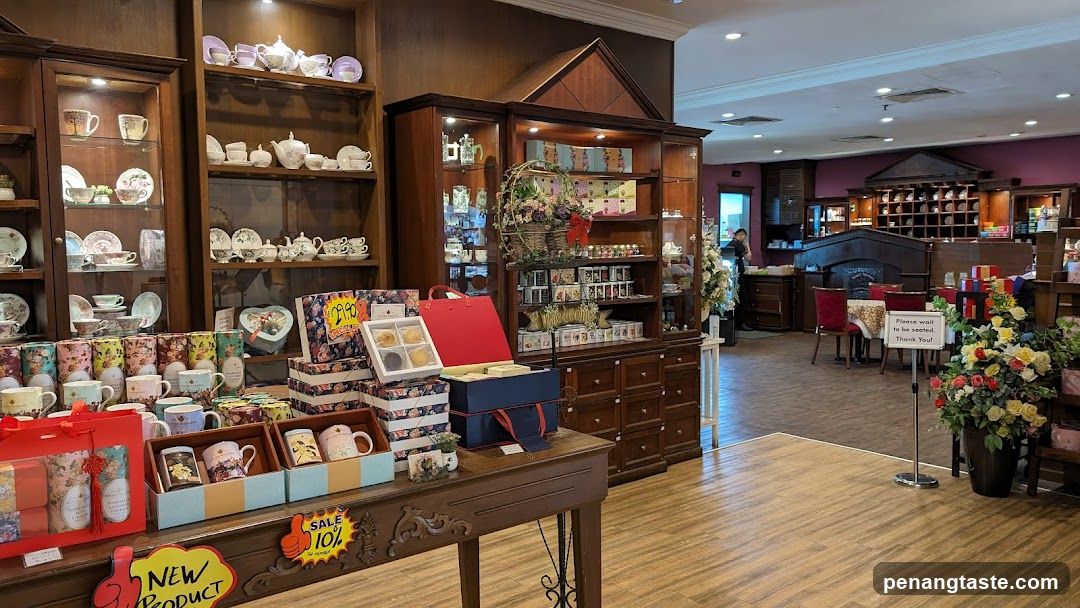 Interior of a gift or tea shop