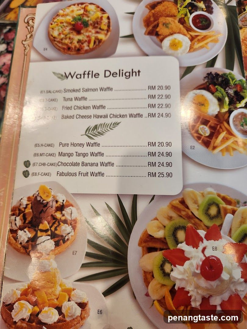 Waffle Delight Menu